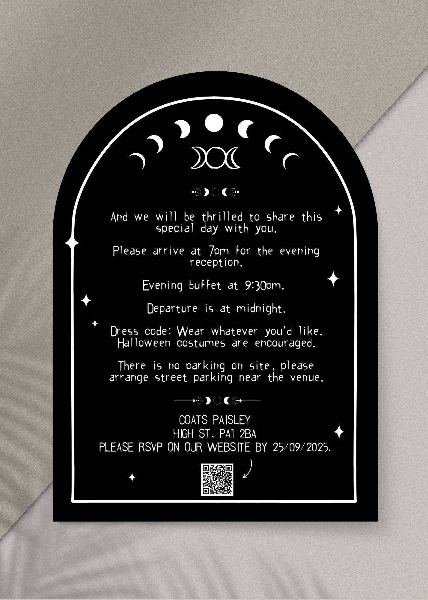 Spooky Ghost Couple Wedding Invitation
