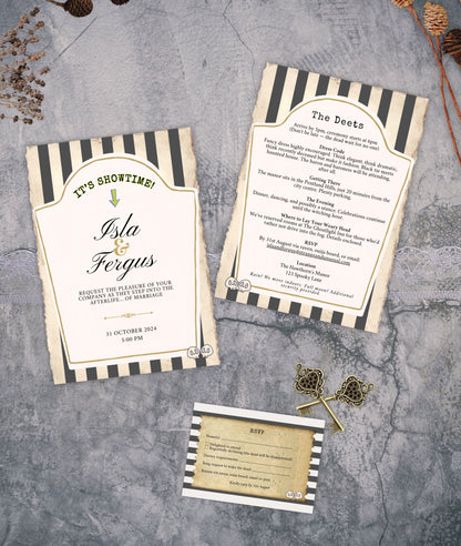 Beetlejuice Inspired Wedding Invitation Bundle
