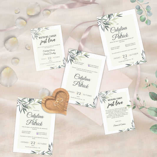 Olive Branch Wedding Invitation Suite